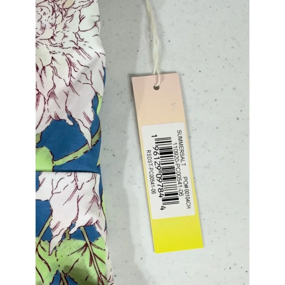 summersalt Blue Floral One-Shoulder One-Piece Swimsuit - Picture 5 of 6